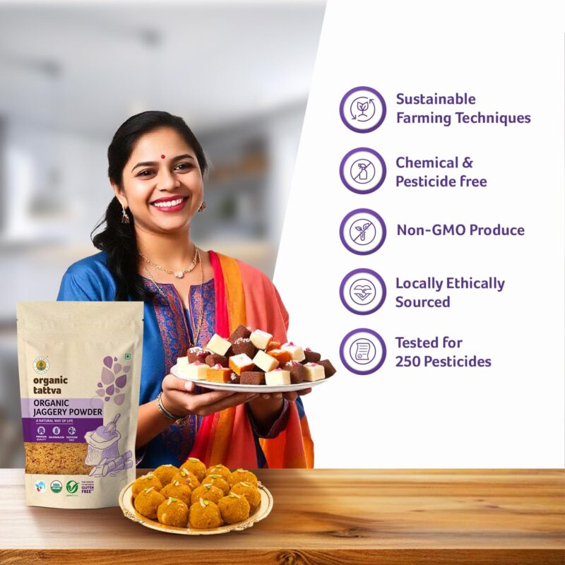 Organic Tattva Organic Jaggery Powder, 500g | Unrefined and Unadulterated - Image 4