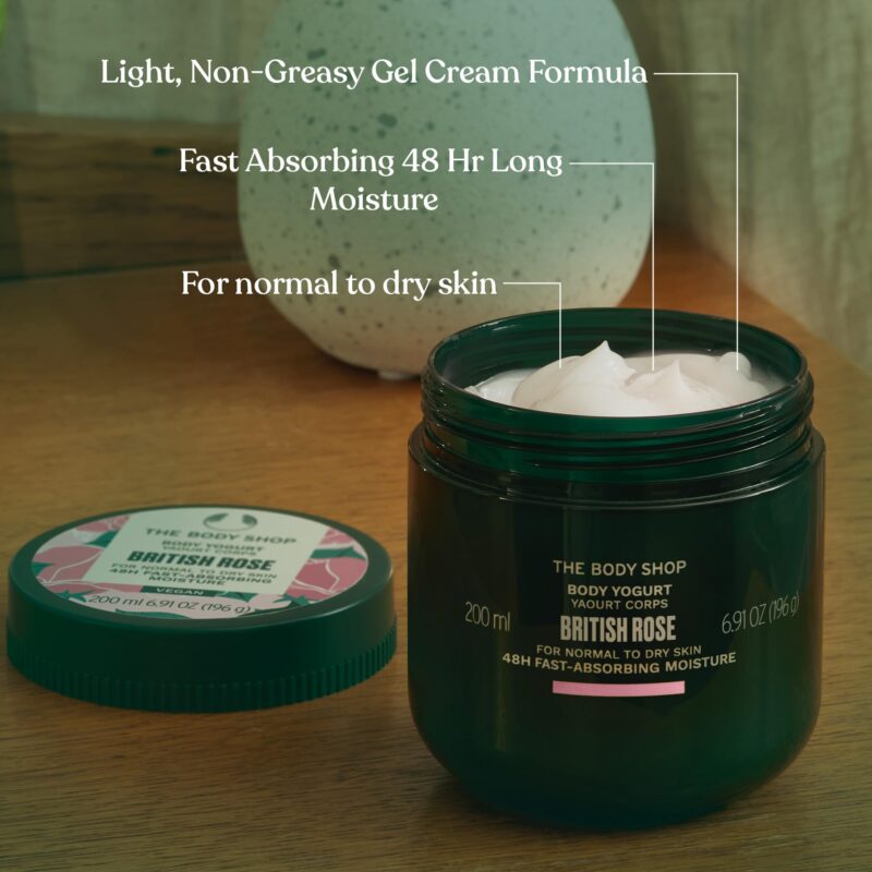 The Body Shop Vegan British Rose Body Yogurt, 200 Ml - Normal To Dry Skin |Instant 48 Hr Moisture Cream| Vegan - Image 7