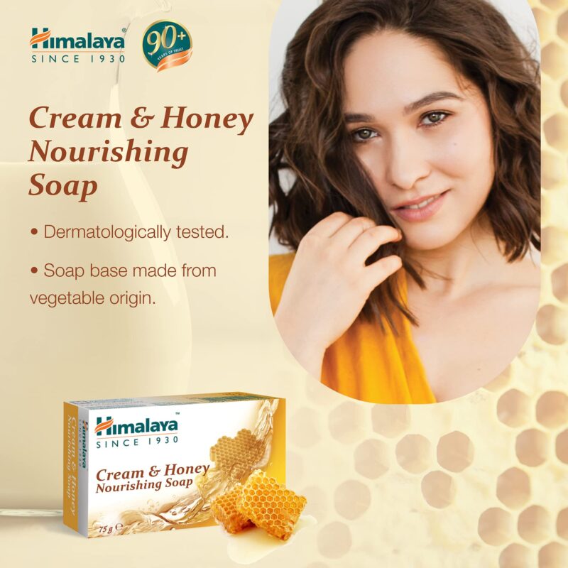 Himalaya Herbals Nourishing Cream and Honey Soap, 75gm - Image 5