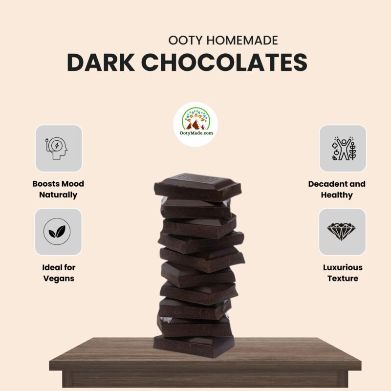 OotyMade.com Dark Chocolate Bar - 250g | 70% Cocoa, Sugar Free, Vegan | Handcrafted in Ooty | Delicious & Healthy | Perfect for Gifting & Personal Enjoyment - Image 8
