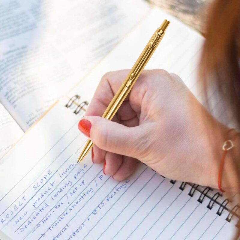 Parker Classic Gold Ball Pen| Ink Color - Blue | Gift For Employees | Leading Pen For Entrepreneurs - Image 2