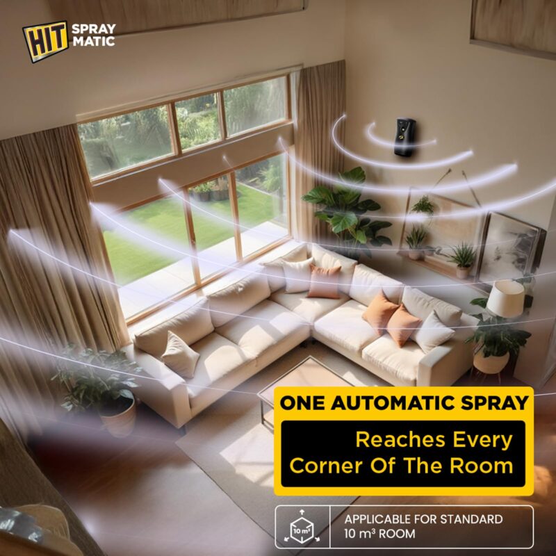 HIT Spray Matic Mosquito Repellent Dispenser Machine + 1 Refill | Automatic Spraying Every 2 hours for Total 6 hours | 12hrs Mosquito Protection | Refill Lasts Up to 2 Months - Image 5