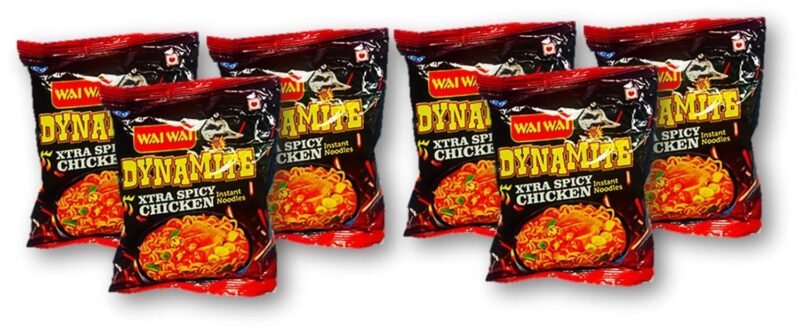 Wai Wai Dynamite Xtra Spicy Chicken Instant Noodles 100g (Pack of 6) Kten - Image 7