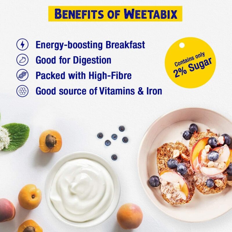 Weetabix Breakfast Cereals Original Made With Whole Grain Breakfast Milk Yogurt Low In Sugar - 225gm - Image 6