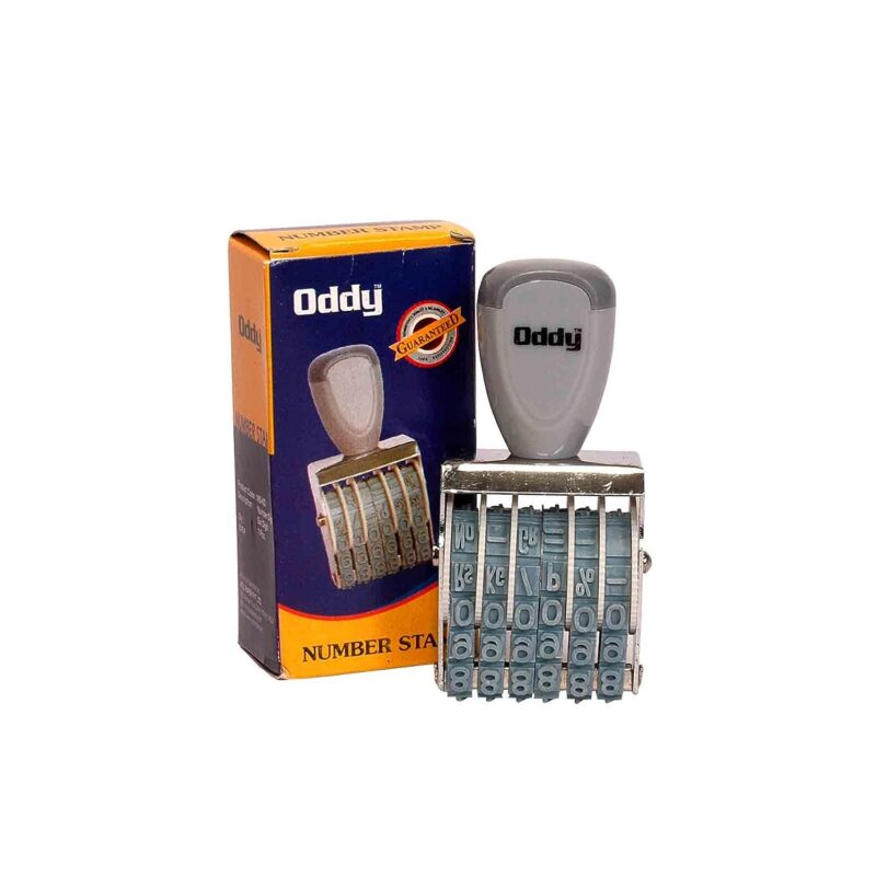 Oddy Number Stamp 6 Digits (Set of 6)