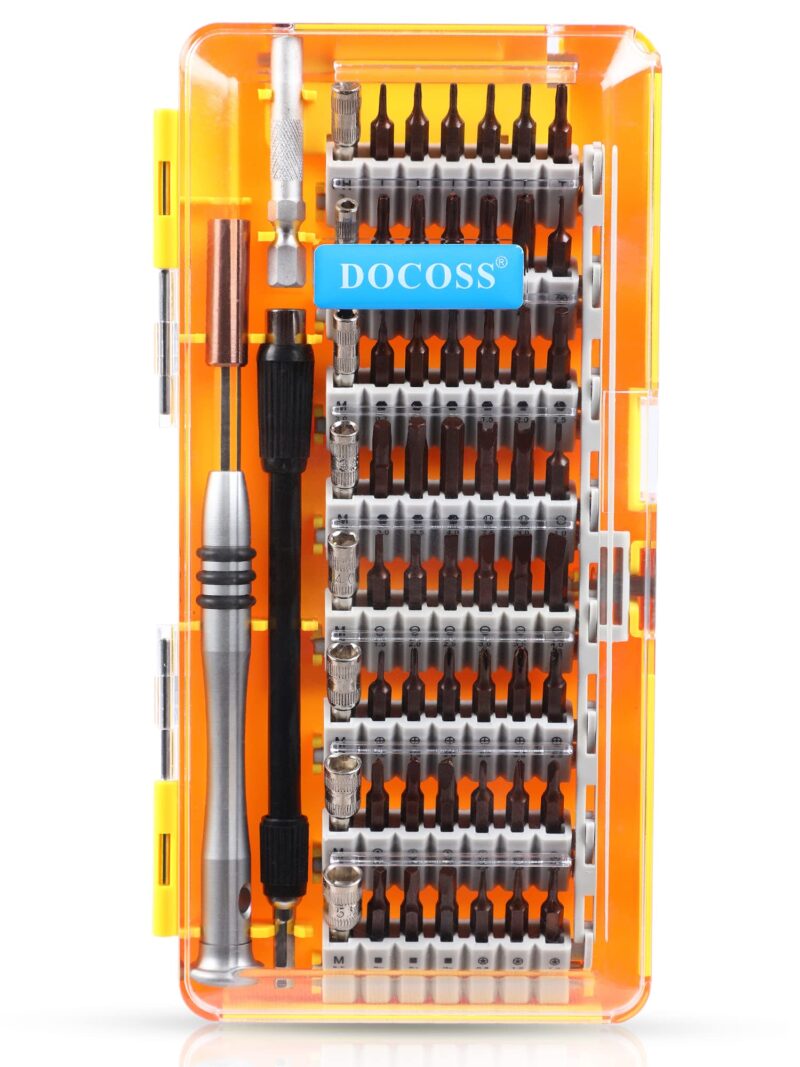 DOCOSS 60 in 1 Precision Magnetic Screw driver tool kit For Mobile Phone, Laptop and Househlold Repair With with S2 Steel & 56 Bit Set