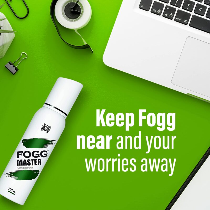 4x Fogg Master Pine No Gas Deodorant for Men, Long-Lasting Perfume Body Spray, 150ml each - Pack of 4 - Image 4