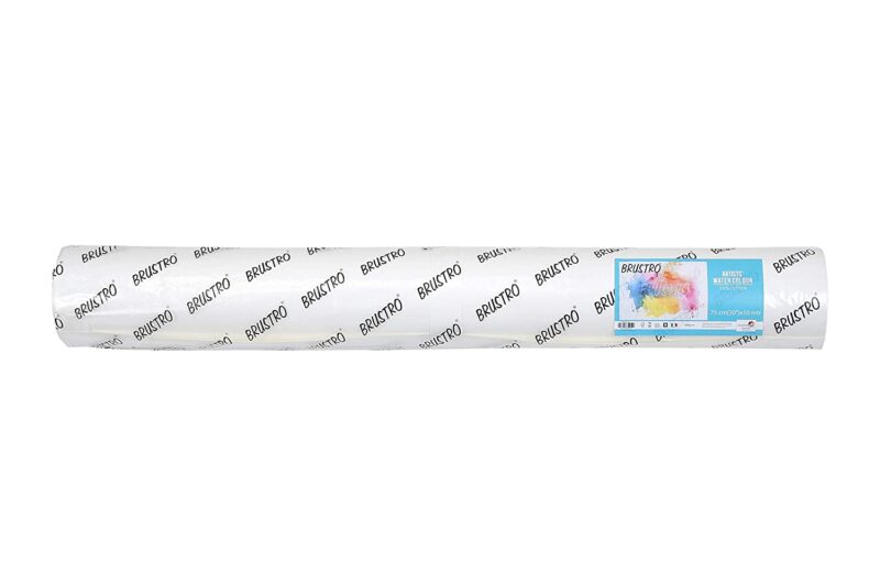 Brustro Artists' Watercolour 25% Cotton Paper Roll 300 gsm Cold Pressed Size 75 cm(30") x 10 mtr - Image 2