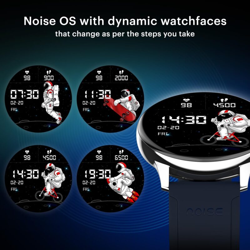Noise Vortex Plus 1.46” AMOLED Display, AoD, BT Calling, Sleek Metal Finish, 7 Days Battery Life, All New OS with 100+ Watch Faces & Health Suite (Silver Link) - Image 3