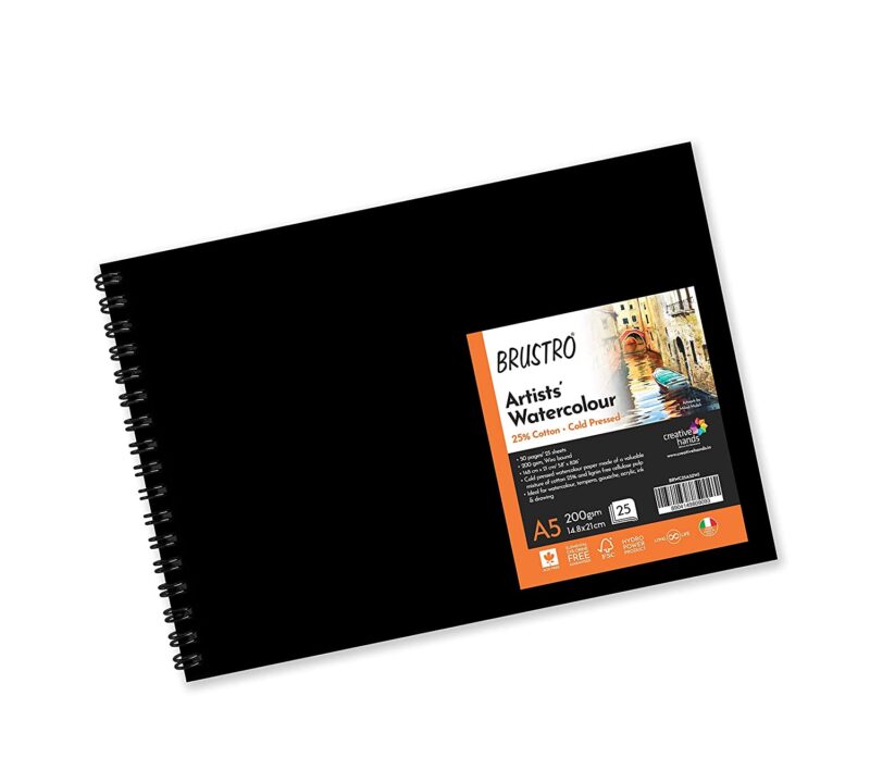 Brustro Watercolour Ink Set A of 6 x 15ml (6 Shades with Free Watercolour A5 Wiro Journal Worth Rs 399 - Image 7