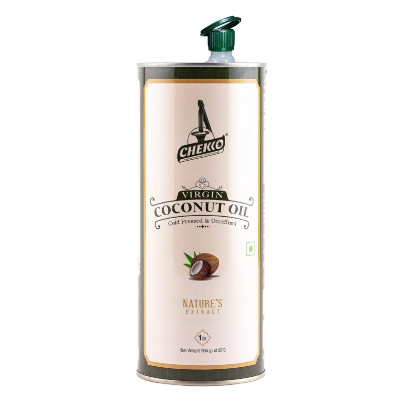 Chekko Cold Pressed Virgin Coconut Oil for Cooking Food, Massage, Diet, Oil Pulling, 100% Natural (1 LTR / 500 ml) (1 Ltr) - Image 2