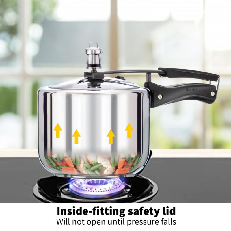 Hawkins 3 Litre Pressure Cooker, Stainless Steel Inner Lid Cooker, Tall Design Cooker, Induction Cooker, Silver (Hss3T), 3 Liter - Image 8