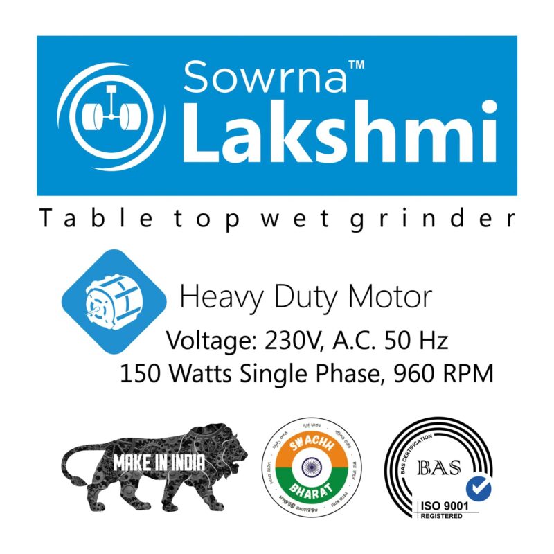 Sowrna Lakshmi Wet Grinder Cherry,ABS Body - Image 2