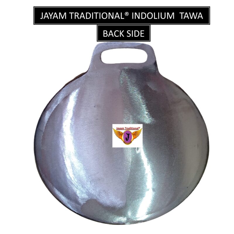 Jayam Traditional INDOLIUM/INDALIUM TAWA/Diameter 10" with Turner (silver) - Image 4