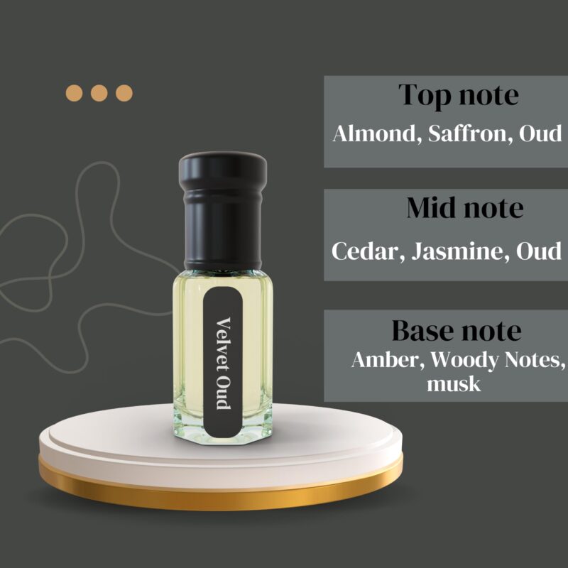 Velvet Oud Attar Original Pure Super Long-Lasting 100% Alcohol Free, 6ml In Luxury Bottle Best For Men And Women - Image 6