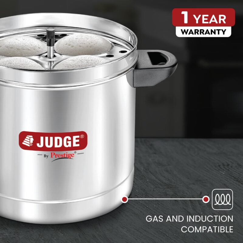Judge by Prestige Stainless Steel Idli Cooker with 6 Plates,1.5 Liters - Image 2