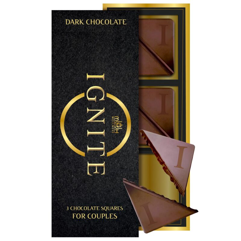 MBDH Wellness Ignite Chocolate Bars (1 Box) | Luxurious Dark Chocolate For Uplifting Mood & Vitality | Ideal For Men & Women,Vegetarian & Gluten-Free Delight, 60 Gram