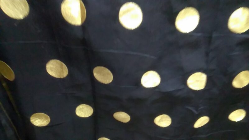 Birami Ethnics Women's Poly Cotton Saree with Blouse Piece, Free Size (Bf134_Black) - Image 4
