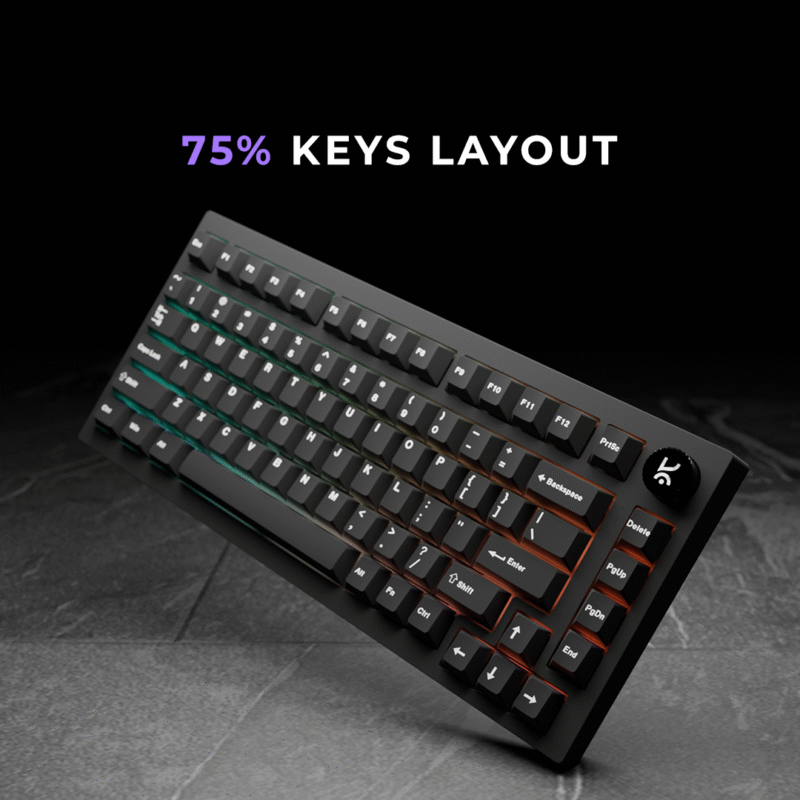 Swarm All Black Wireless Gaming Keyboard