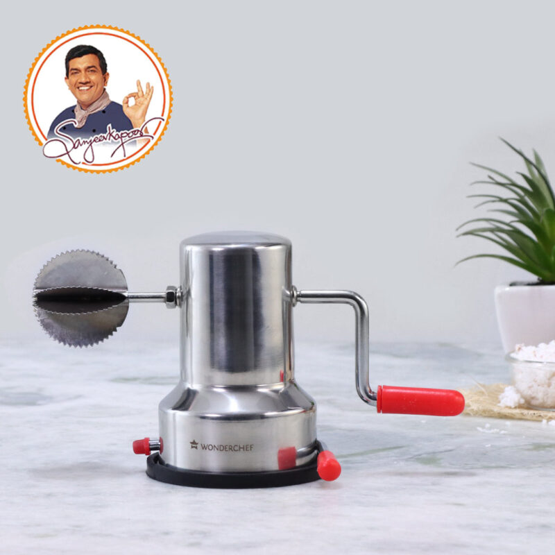 Stainless Steel Coconut Scraper for Kitchen, Vacuum Base, Rotatable Handle, Manual Operation, Silver - Image 5