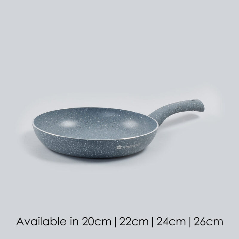 Wonderchef Renewed Granite 26cm Non-Stick Fry Pan | 2L | 5 Layer PFOA Free Non-Stick Coating | Compatible with Hot Plate, Hobs, Gas Stove, Ceramic Plate and Induction Cooktop - Image 7