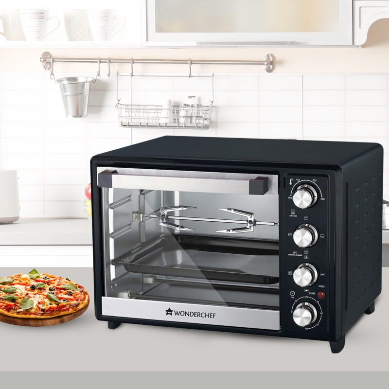 Wonderchef Renewed Oven Toaster Griller (OTG) - 32 Litres | Stainless Steel With Rotisserie | Auto Power-Off with Bell | Heat Resistant Glass - Image 7