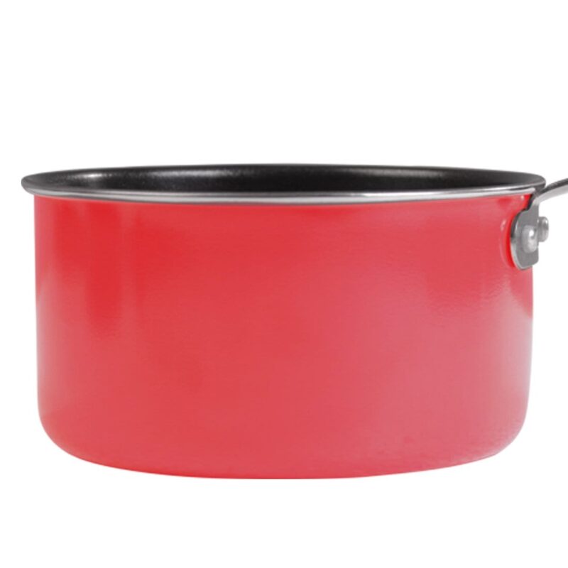Little Samson Bachelor Non-stick Cookware Set, 3Pc (Wok, Sauce Pan, Fry Pan), Induction Friendly, Soft Touch Handle, Steel, 2 Years Warranty, Red - Image 10