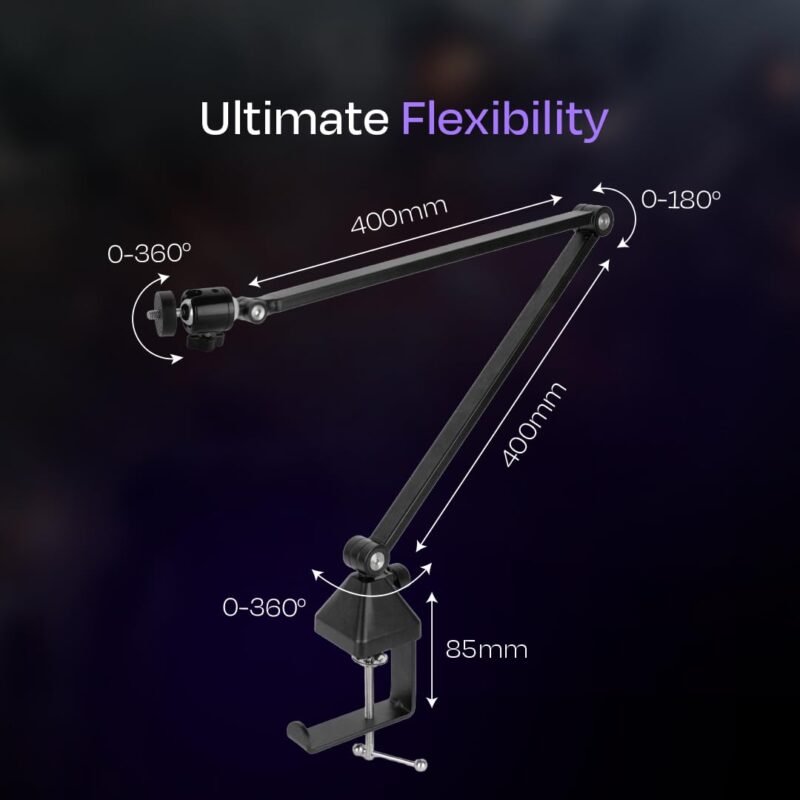 Sonik Gaming Mic + Rod Pro Boom Arm Combo - Image 2