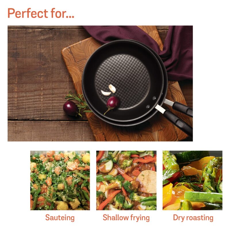 Meyer Merlot Aluminium Non-Stick Frypan | Frying Pan | Omlette pan | Fry pan with Stick Handle | Small Pan | Egg Pan | Gas and Induction Compatible| 100% Toxic Free, 20cm/ 0.96 Liters (Purple) - Image 5