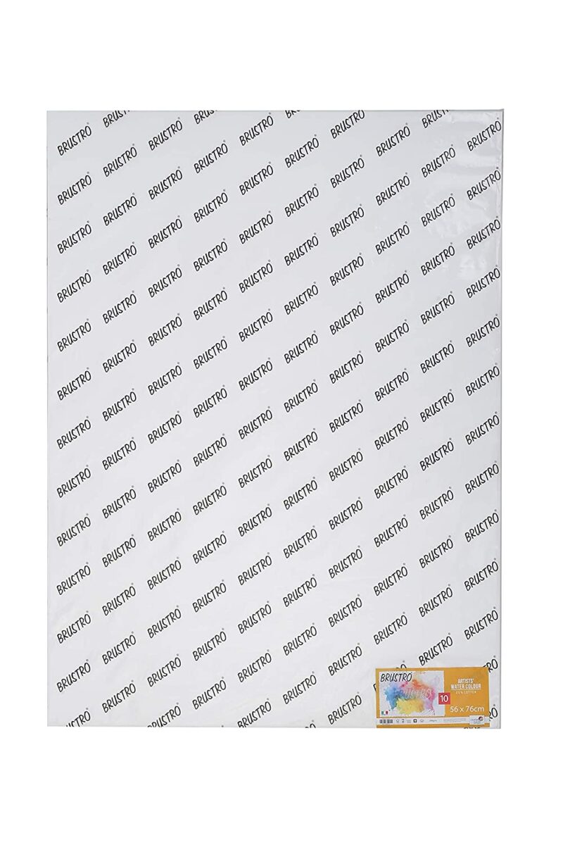 Brustro Artists' Watercolour Paper 25% Cotton Cold Pressed 200 GSM, Size - 56 x 76 cm, 10 Sheets - Image 3