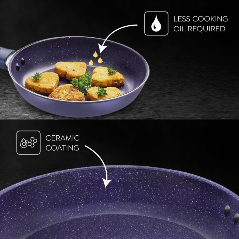 Prestige Ceraglide Ceramic Coated 18 cm Non-Stick Fry Pan | Consumes Less Oil | Preferred for High Heating & Even Heating | Stain-Resistant | Gas & Induction Compatible - Image 5