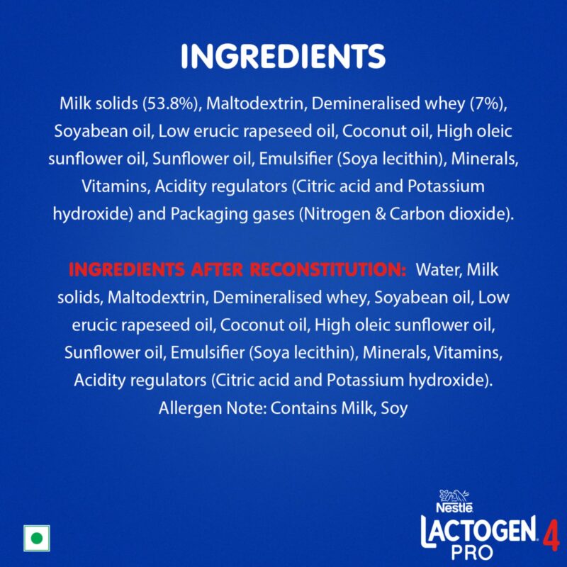 Lactogen Nestle Pro 4, Follow-Up Formula With Iron, Whey Protein And Vitamins Powder, Infant, After 18 Months Up To 24 Months, Bag-In-Box Pack, 400G - Image 6