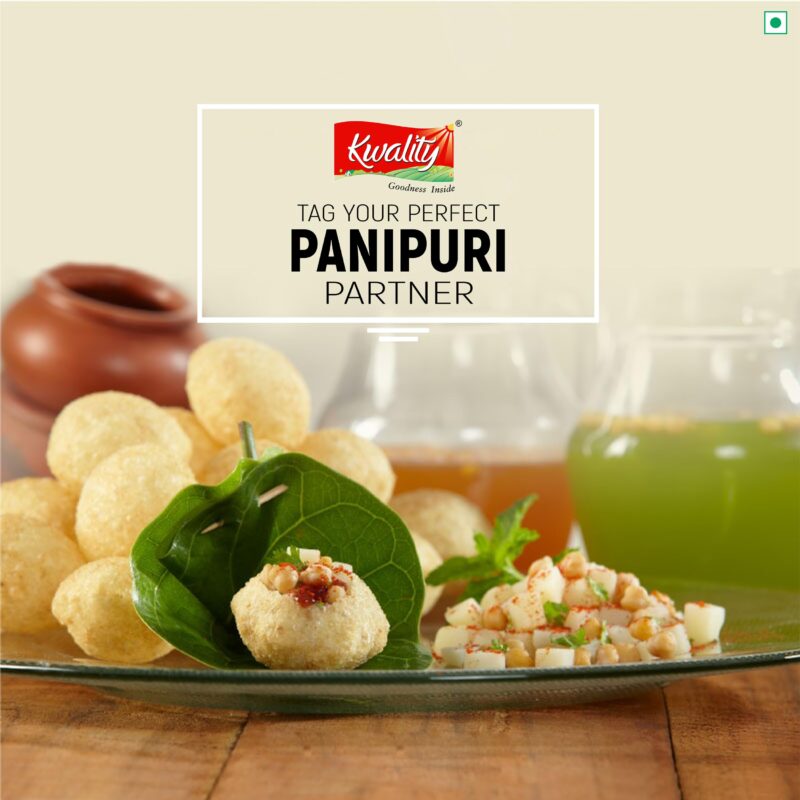 Kwality Pani Puri kit 43 pcs with 2 Different Flavours Sweet and Spicy Pani Powder 150g [Pack 2] - Image 4
