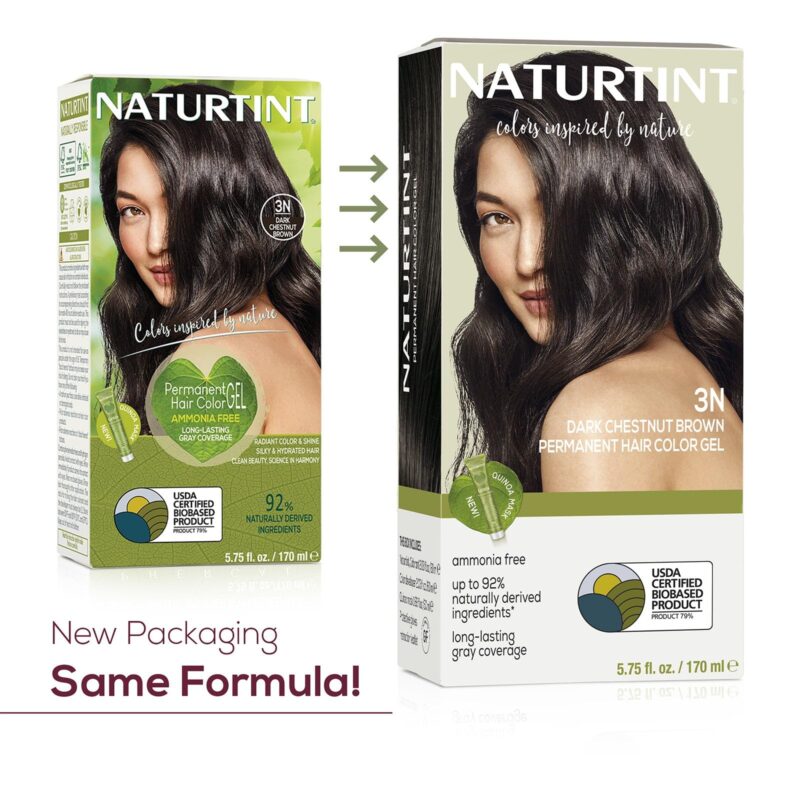 Naturtint Permanent Hair Color For Women | Ammonia Free Hair Colour | Hair Color Gel 100% Grey Coverage Long Lasting Hair Color Vegan - 3N Dark Chestnut Brown - Image 8
