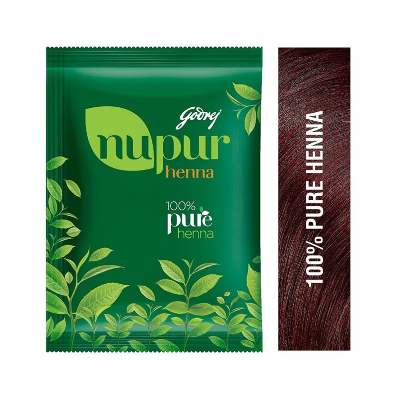 2x Godrej Locking Solutions and Systems Nupur 100% Pure Henna Powder for Hair Colour (Mehandi) | for Hair, Hands & Feet (400g each) - Pack of 2 - Image 4