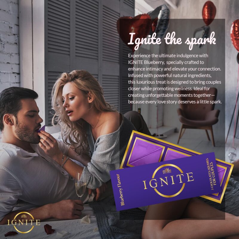 MBDH Wellness Ignite Chocolate Bars (1 Box), Luxurious Blueberry Flavour Chocolate For Uplifting Mood & Vitality, Ideal For Men & Women, Vegetarian And Gluten-Free Delight, 130 Gm - Image 2