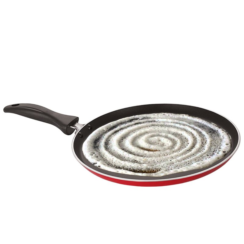 NIRLON Non-Stick Aluminium Cookware Set, 2-Pieces, Red (3.2 FT+CT) - Image 2