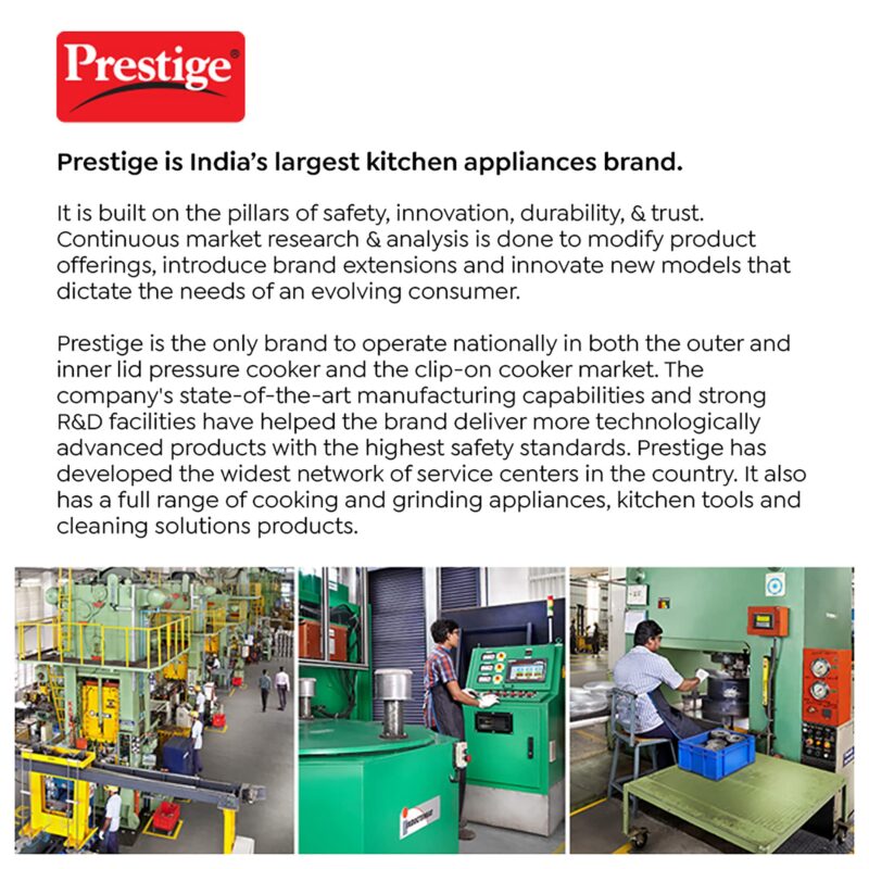 Prestige Stainless Steel Svachh Tri-Ply Handi Pressure Cooker 5 Litre, 5 Liter,Silver - Image 3