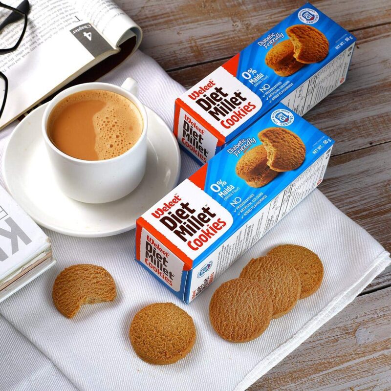 Weleet Assorted Pack Of Multi Grain, Millet, Ragi & Banana Millet Digestive Cookies|Home/Office Snack|Free Of White Sugar & White Flour|100% Natural & Healthy (4 Flavours-360 Gm) - Image 4