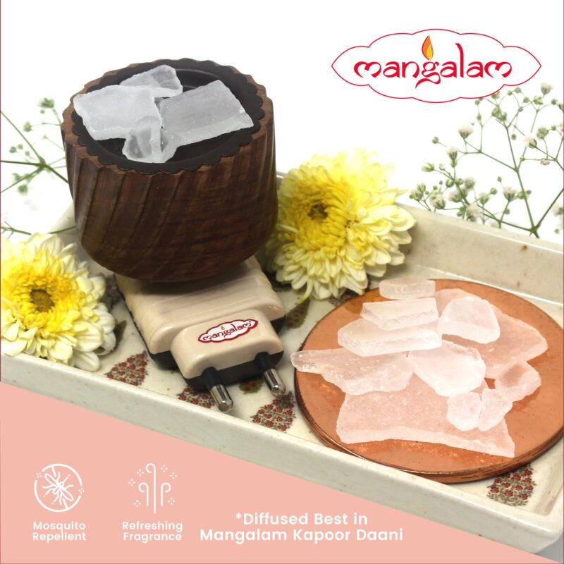 MANGALAM Bhimseni (Rose) Camphor 100g Jar - Pack of 1 | 100% Pure | for Puja, Aromatherapy & Air Freshener | Sweet Fragrance - Image 3