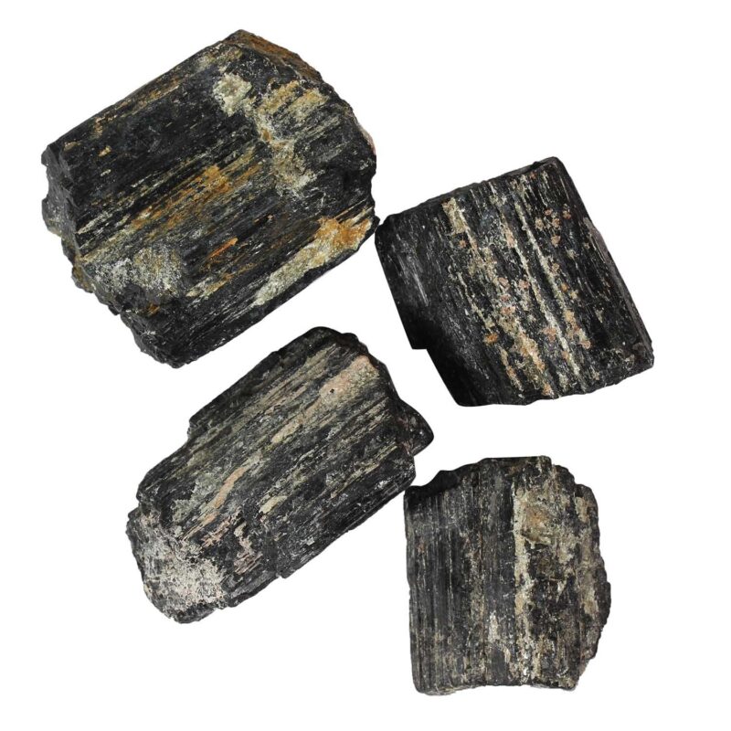 GaiaGems Natural Black Tourmaline Healing Rough Stones - Negative Energy Purifier (Set of 3-5 Stones Approx. 250+ Grams) - Image 4
