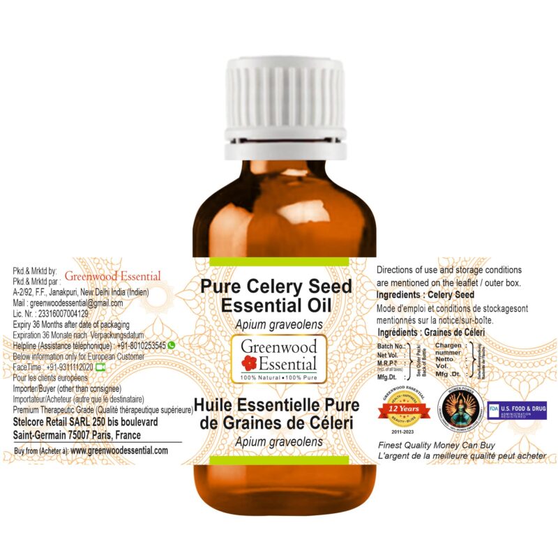 Greenwood Essential Pure Celery Seed Essential Oil (Apium graveolens) Steam Distilled 5ml - Image 7