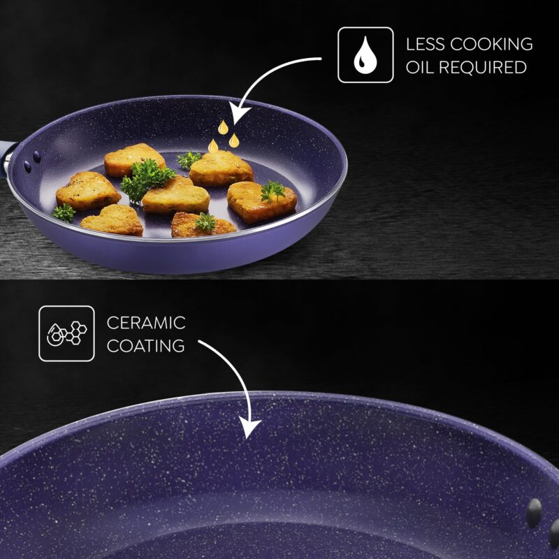 Prestige Ceraglide Ceramic Coated 24 cm Non-Stick Fry Pan | Consumes Less Oil | Preferred for High Heating & Even Heating | Stain-Resistant | Gas & Induction Compatible - Image 5