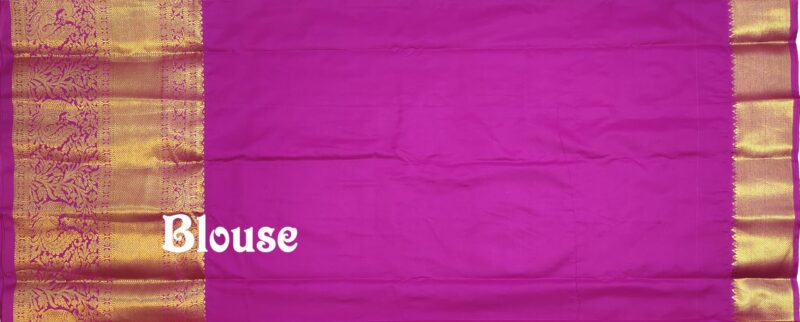 SREE KUMARAN Women's Kanchipuram Silk Pure Pattu Sarees With Blouse (VSK369-1) - Image 3