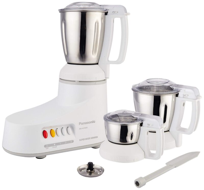 Panasonic MX-AC300S-H 550-Watt 3-Jar Super Mixer Grinder (Grey) - Image 2