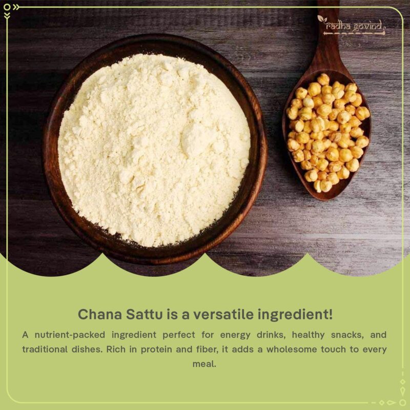 Radha Govind Organic Chana Sattu Powder | Fiber-Rich Sattu 1Kg - Image 7