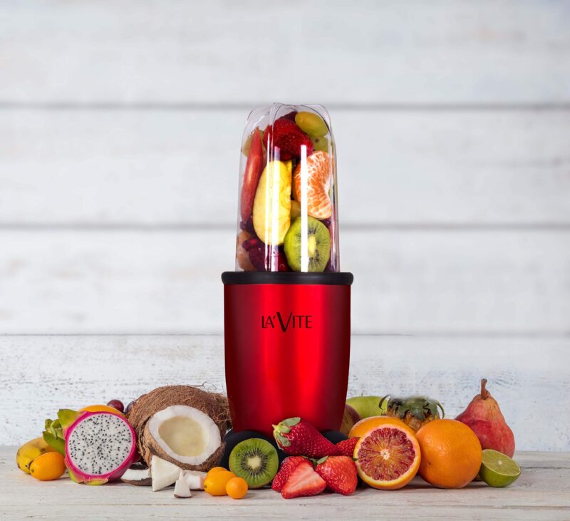 La' Forte Lavite Cherie Mixer Grinder Blender 400 W, 3 Jar (Download Free E- Recipe Book) , Red - Image 6