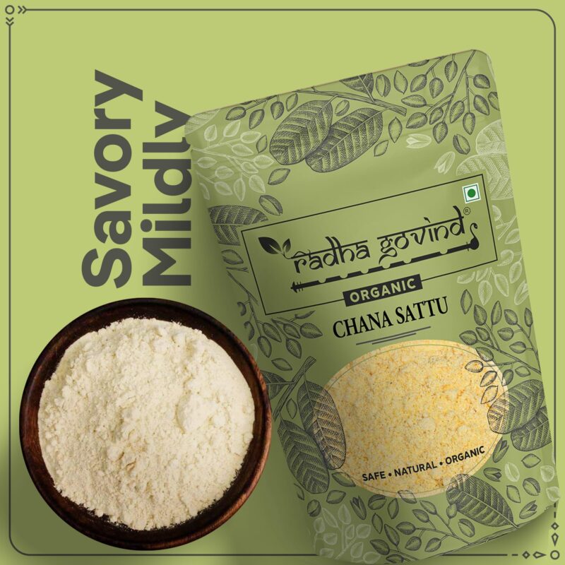 Radha Govind Organic Chana Sattu Powder | Fiber-Rich Sattu 1Kg - Image 8