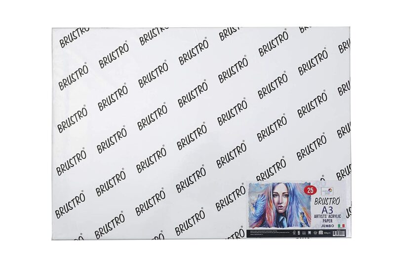 Brustro Artists' Acrylic Paper 400gsm Jumbo - A3 (25 Sheets) - Image 2