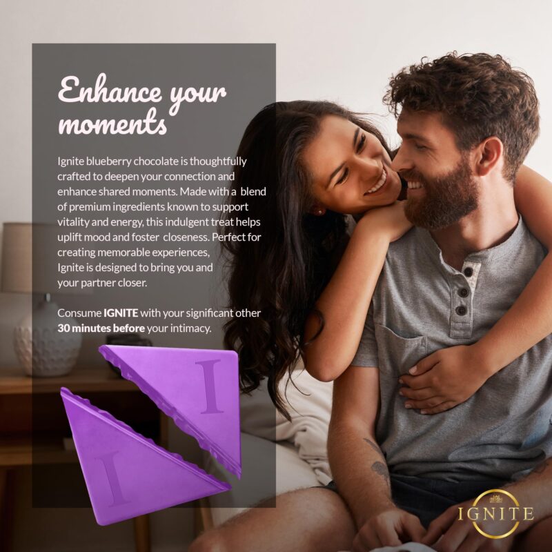 MBDH Wellness Ignite Chocolate Bars (1 Box), Luxurious Blueberry Flavour Chocolate For Uplifting Mood & Vitality, Ideal For Men & Women, Vegetarian And Gluten-Free Delight, 130 Gm - Image 3